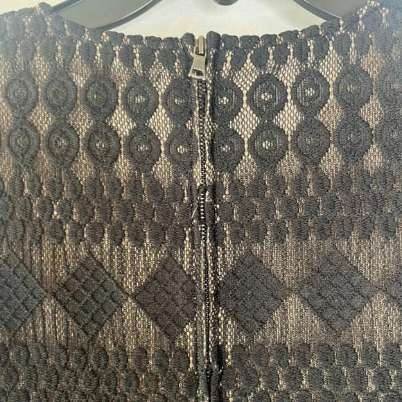 BCBGMaxazria Michelle Black Lace Peplum Full Back Zip Top Size Small - Picture 6 of 9